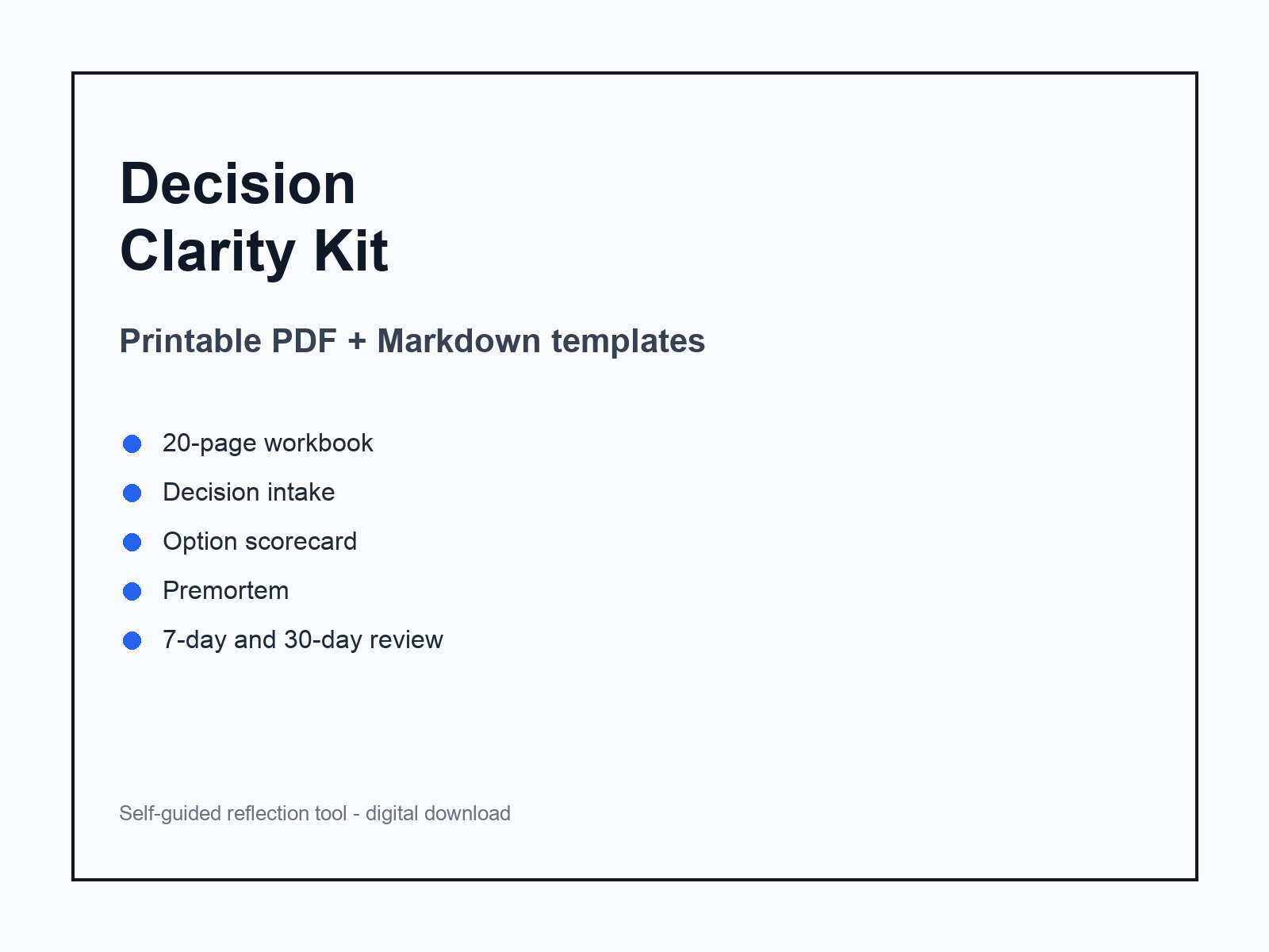 Decision Clarity Kit product cover