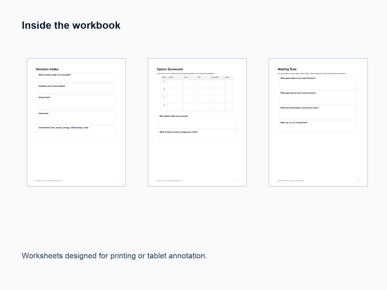 Preview of workbook pages